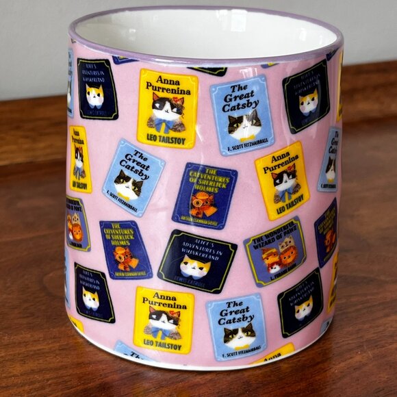 10 Strawberry Street Planet Cat Literary Mug Kitty Book Covers Angie Rozelaar - Picture 3 of 10